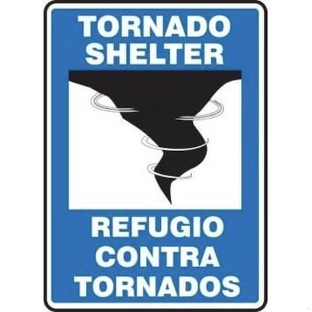 Accuform BILINGUAL Safety Sign TORNADO SBMFEX553XL SBMFEX553XL